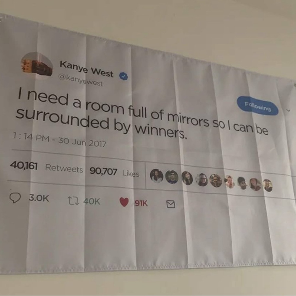 Kanye West tweet tapestry